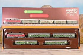 8131 M Rklin Rkl N Mini-club Db 218 Diesel Locomotive And Passenger Car Set Z 5pcs