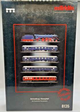 8135 M Rklin Marklin Mini-club Z E Db 4-6-2 Steam Engine Blk Upgraded Led 4 Car Set