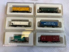 81361 M Rklin Marklin Mini-club Z Scale Model Train Car Lot In Box 1 220 Freight Passenger