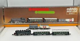 81417 M Rklin Z Scale Mini-club 5 Pole Loco Plus 4 Car Set In Original Box B