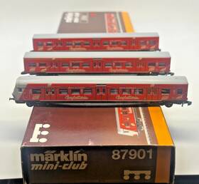 87901 M Rklin Z Scale Marklin Knorr Spaghetteria 3 Passenger Car Set Original Box