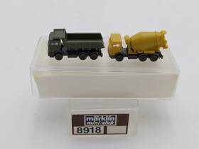 8918 M Rklin Marklin Z Mini-club 2-piece Set Concrete Mixer Dump Truck 8918 M Rklin Marklin Z Mini-club 2-piece Set Concrete Mixer Dump Truck