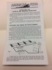 M4249 American Flyer Original Action Milk Car Hook Up Operating Instructions