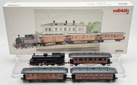 Marklin 28703 1930 Swedish Historic Ho Gauge Steam Train Set Ln/box