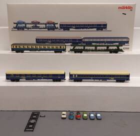 42999 Marklin Ho Scale German Federal Railroad Inch Auto Train Car Set Ln/box