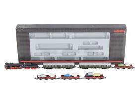 81428 Marklin Mini-club Z Gauge Steam Passenger And Freight Train Set Ln/box