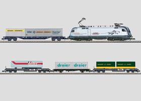 81431 Marklin Alpentransit Z Gauge Electric Freight Train Set Ln/box