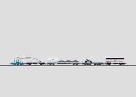 82517 Marklin Z Scale Sersa Track Laying Freight Car Set Ln/box