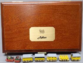 8770a Marklin Brass Railex Adler Z Gauge Steam Passenger Train Set Ex/box