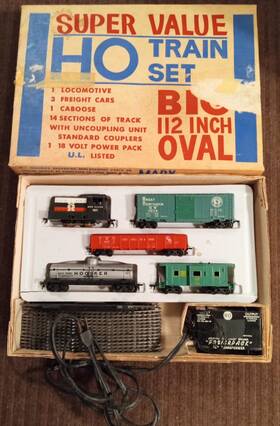 16541 Marx Ho New Haven Train Set W Switcher Diesel Locomotive Nice Vtg 1960