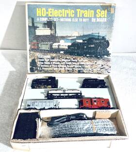 0-4-0t Marx #17547 Train Set - At&sf Santa Fe #20 Ho Scale Complete And Runs