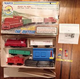 2915 Marx O/27 Meteor Set 70s Lehigh Valley Diesel Switcher Complete W Box Track Inst
