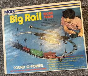 52850 Marx Big Rail Work Train O Gauge Starter Set 1 48 With Sound Smoke Lights 4 Cars