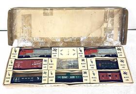 F3a-a Marx #63756 Train Set Ho Scale - At&sf Santa Fe Diesel Complete And Runs