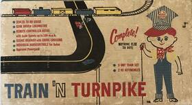 71525-union Marx 71525 Ho Train Ftn Turnpike Set #71525-union Pac With 1 87 Slot Cars