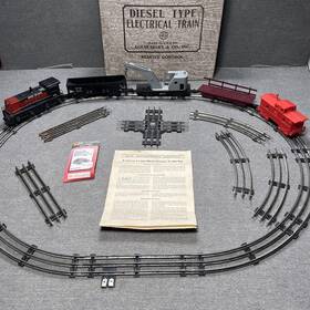 7952 Marx Vintage Diesel Type Electrical Train Set O-27 Original Box Instructions 50s