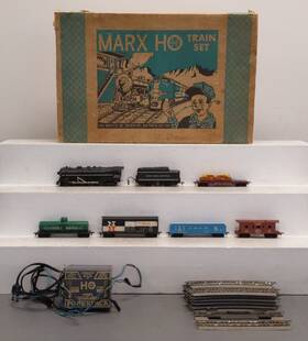 79742 Marx Vintage Ho Steam Locomotive Starter Set/box