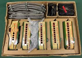 9066w Marx O Ga. #9066w 4-car Union Pacific Streamlined Passenger Set Complete Ln/box