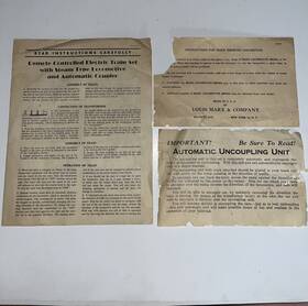 Is-297 Marx Is-118 Vintage Train Instruction Sheets From 1950 S Forms Is-115 Is-264