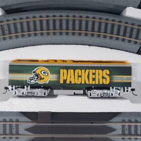 1402188002 Masterpieces Green Bay Packers Ho Electric Train Engine Bradford Exchange Hawthorne Village 2