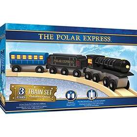 Masterpieces 705988419850 Wood Train Sets Polar Express 3 Piece Officially Licensed Toddler Kids Toy