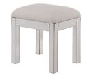 Mf6-1041s Elegant Decor Dressing Stool In Clear Mirror 842814112551