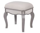 Mf6-1044s Elegant Decor Dressing Stool In Clear Mirror 842814112582