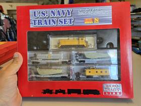 Mtl-99321721 Micro-trains N Scale Us Navy Special Edition Desktop Train Set