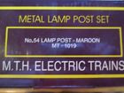 Mt-1019 Lionel Mth Maroon Street Lamp Set Of Two Free Ship