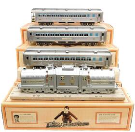 11-2009-1 Mth Lionel Corp Brute Engine And Passenger Set Zinc Chromate Standard Ga