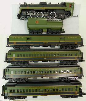 Mth 20-3276-1 Used Cn U1f Steam Passenger Set With Ps2 And Boxes