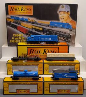 30-028 Mth Conrail Railking Sd-60 O Gauge Diesel Freight Train Set Ln/box