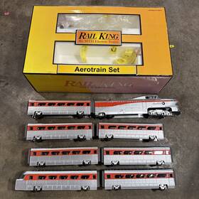 30-2282-0 Mth Rail King Nyc Aerotrain Diesel Set Coach Cars O Gauge Extra