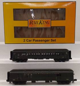 30-2708p Mth O Maryland And Pennsylvania 60ft Madison Coach Baggage Car Set Ln