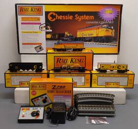 30-4016-1 Mth O Gauge Chessie Construction Diesel Freight Train Set With Ps1 Ln/box