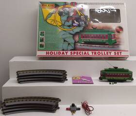 Mth 30-4028-0 Christmas Theme Holiday O Gauge Trolley Set/box