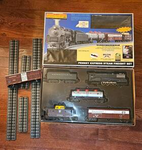 Mth 658081023885 Railking Ready To Run Pennsylvania Train Set Extra Track And Car Exc