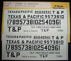 N-108 Champ Texas Pacific Black Road Name Set Scale Decals