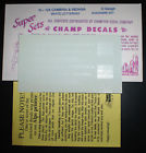 N-124 Champ Cambria Indiana White Road Name Set Scale Decals