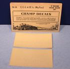 N-16 Champion Factory New Road Name Set Scale Champ Decals Vintage N-16 Champion Factory New Road Name Set Scale Champ Decals Vintage