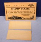 N-98 Champion Factory New Road Name Set Scale Champ Decals Vintage