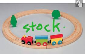 Nuchi 810978010693 15 Piece Circle Wooden Railway Set 2 Small Train With Box Complete