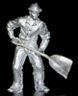 Amco14 O-14 The Aspen Modeling Company Man Shoveling Model Railroad Diorama Unpainted