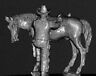 Amco60 O-60 The Aspen Modeling Company Cowboy Mounting Horse Model Railroad Unpainted