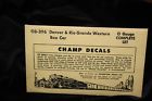 Ob-396 Champ Decals Western Box Car New Unopened Original Package
