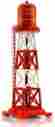 Olr711 O-line Reproduction O Gauge Aec Atomic Energy Water Tower With Flashing Light K-line Mib
