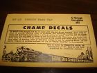 Ot-53 Champ Vintage Decals Gauge Conoco Tank Car
