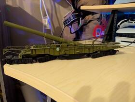 2223010 Oxford British Bl 18-inch Railway Howitzer - Inch Gladiator 1 76 Scale
