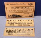 P-27 Champion Factory New Burlington Streamline Passenger Car Set Scale Champ