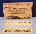 P-38 Champion Factory New Black Santa Fe Pullman Car Set Scale